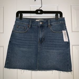 PacSun denim mini skirt.